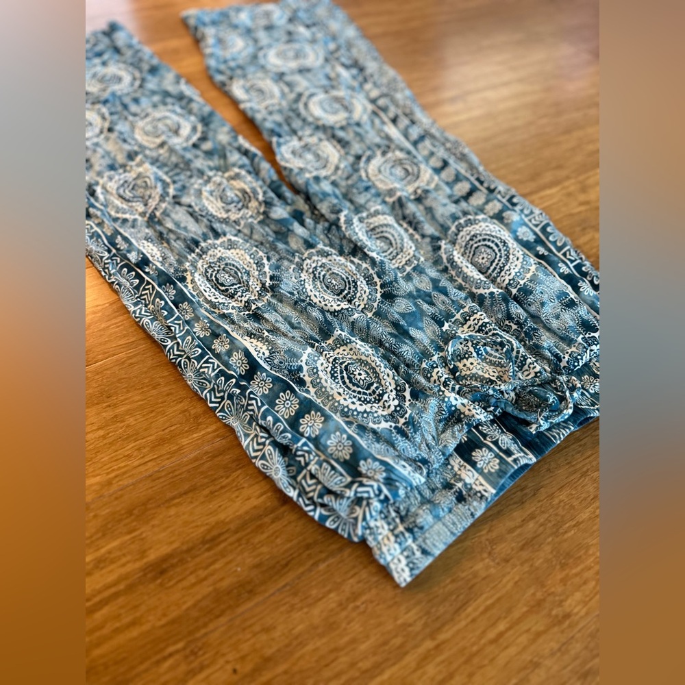 Lotus&Luna Wide Leg Mandala Beach Vacay Pocket Harem Lounge Pants w/pockets EUC - Picture 3 of 14